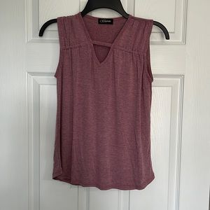 Colette-Keyhole Knit Tank, Light Purple, Womens size XS